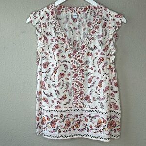 Old Navy Floral Flutter Sleeve Blouse Size Medium
